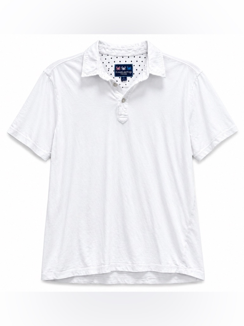 Charleston Threads Preppy White Polo Shirt Small S